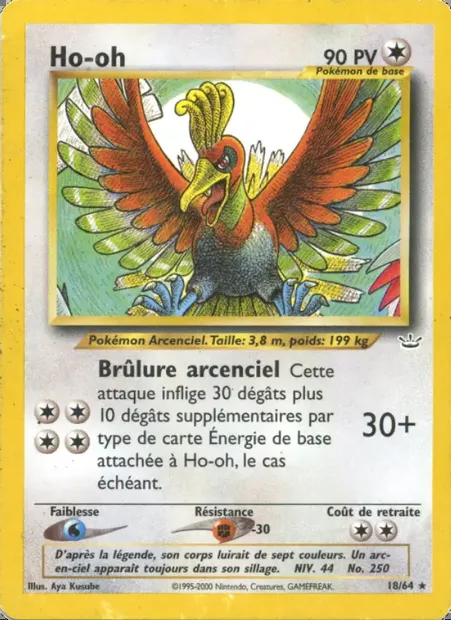 Ho-oh, carte Pokémon NR 18 — extension Neo Revelation
