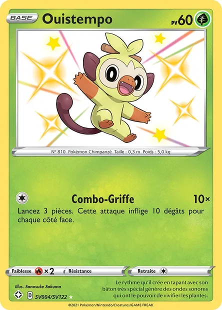 Ouistempo, carte Pokémon SHF SV004 — extension Destinées Radieuses