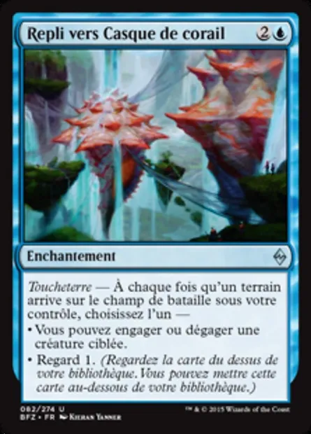 Repli vers Casque de corail, carte Magic BFZ 82 — extension La bataille de Zendikar