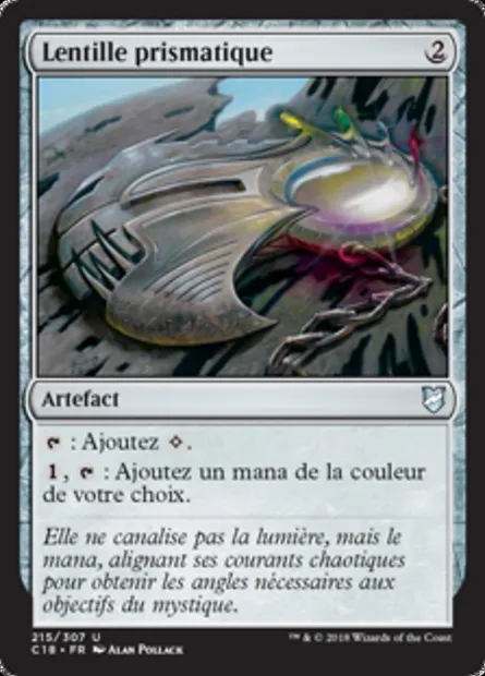Lentille prismatique, carte Magic C18 215 — extension Commander 2018