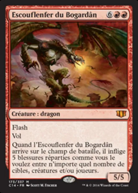 Escouflenfer du Bogardân, carte Magic C14 173 — extension Commander 2014