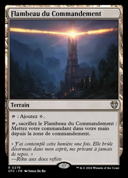 Flambeau du Commandement, carte Magic OTC 279 — extension Outlaws of Thunder Junction Commander