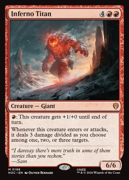 Inferno Titan, Magic card HOC 198 — The Hobbit Eternal set