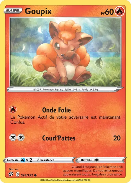 Goupix, carte Pokémon RCL 24 — extension Clash des Rebelles