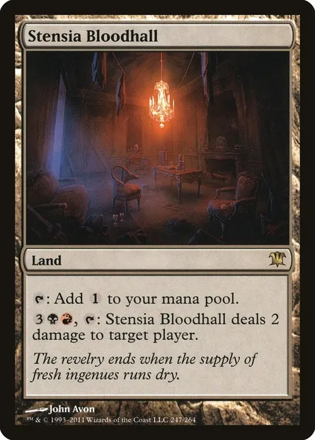 Stensia Bloodhall, Magic card ISD 247 — Innistrad set