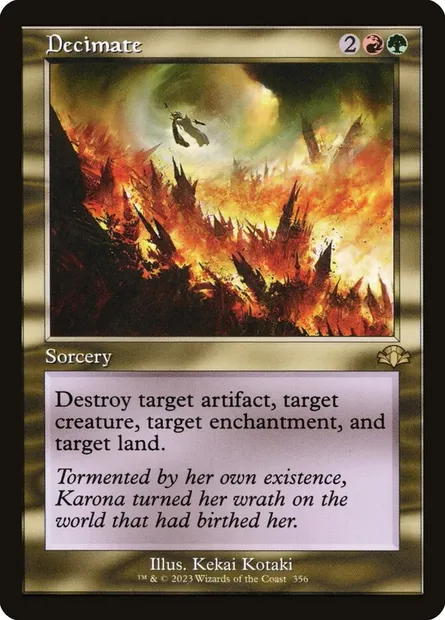 Decimate, Magic card DMR 356 — Dominaria Remastered set