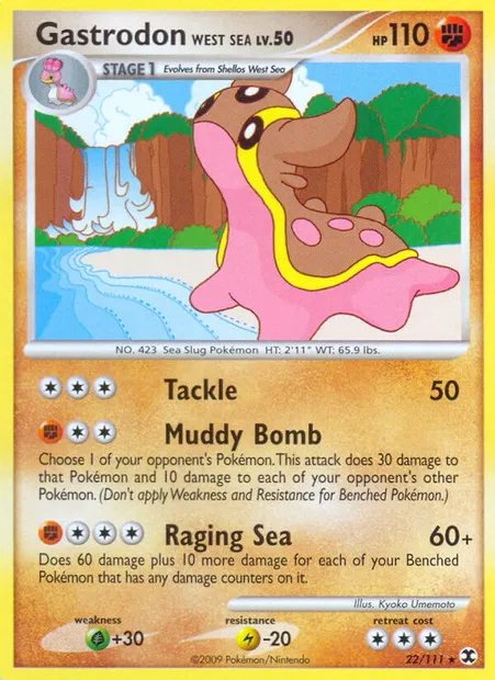 Gastrodon West Sea, Pokémon card RR 22 — Rising Rivals set
