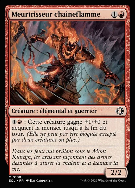 Meurtrisseur chaîneflamme, carte Magic ECL 138 — extension Lorwyn Eclipsed