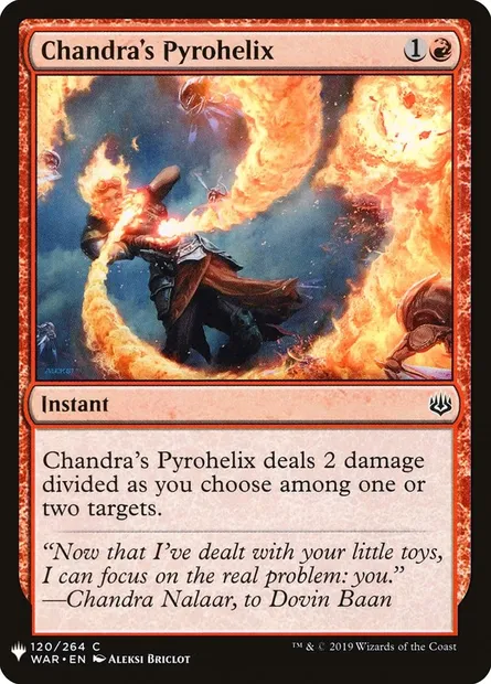 Pyrohélice de Chandra, carte Magic PLST WAR-120 — extension The List