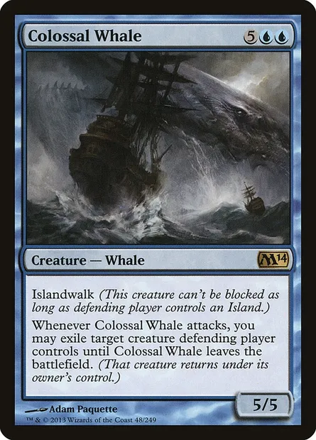 Colossal Whale, Magic card M14 48 — Magic 2014 set