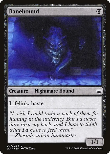 Banehound, Magic card WAR 77 — War of the Spark set