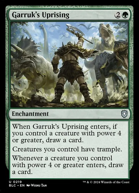Garruk's Uprising, Magic card BLC 219 — Bloomburrow Commander set