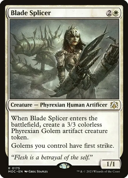 Blade Splicer, Magic card MOC 175 — March of the Machine Commander set