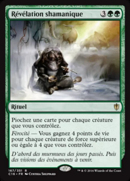Révélation shamanique, carte Magic C16 167 — extension Commander 2016