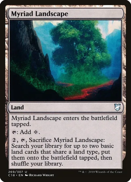 Myriad Landscape, Magic card C18 269 — Commander 2018 set
