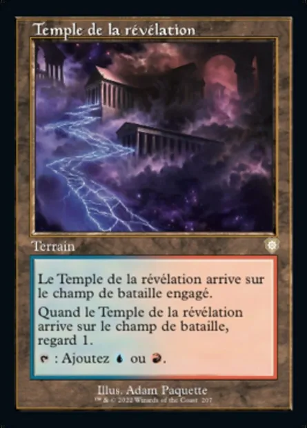 Temple de la révélation, carte Magic BRC 207 — extension The Brothers' War Commander