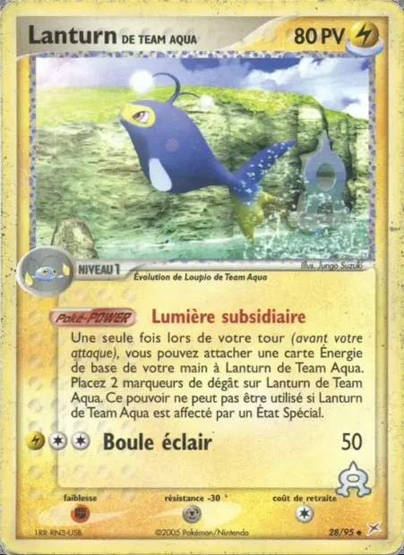 Lanturn de Team Aqua, carte Pokémon MA 28 — extension EX Team Magma vs Team Aqua