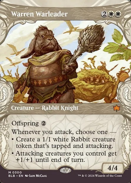 Warren Warleader, Magic card BLB 300 — Bloomburrow set