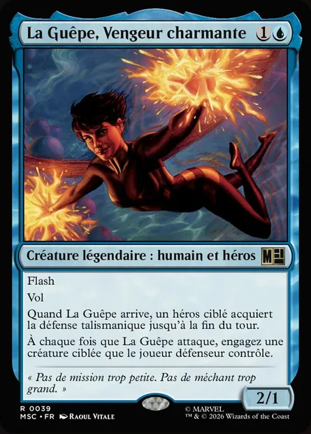 La Guêpe, Vengeur charmante, carte Magic MSC 39 — extension Marvel Super Heroes Commander