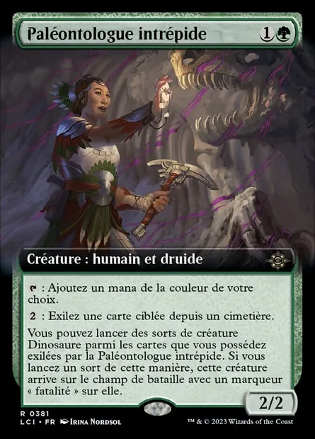 Paléontologue intrépide, carte Magic LCI 381 — extension The Lost Caverns of Ixalan