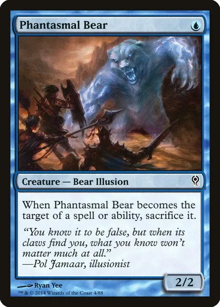 Phantasmal Bear, Magic card DDM 4 — Duel Decks: Jace vs. Vraska set