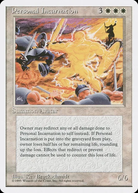 Personal Incarnation, Magic card 4ED 40 — Fourth Edition set