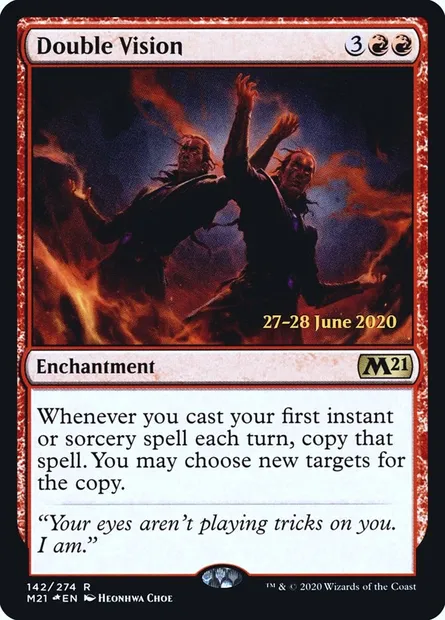 Double vision, carte Magic PM21 142s — extension Core Set 2021 Promos