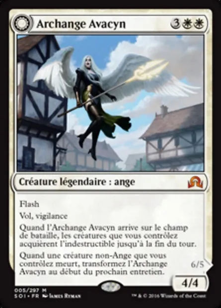 Archange Avacyn // Avacyn, la purificatrice, carte Magic SOI 5 — extension Ténèbres sur Innistrad
