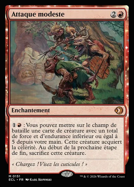 Attaque modeste, carte Magic ECL 151 — extension Lorwyn Eclipsed