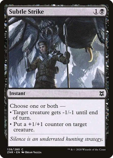 Subtle Strike, Magic card ZNR 128 — Zendikar Rising set