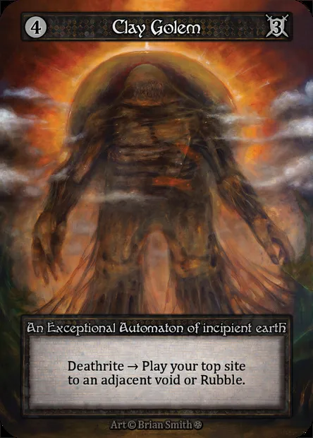 Clay Golem, Sorcery card GOT 315 — Gothic set