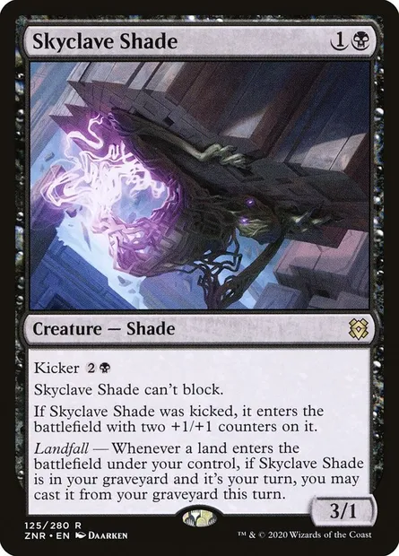Skyclave Shade, Magic card ZNR 125 — Zendikar Rising set