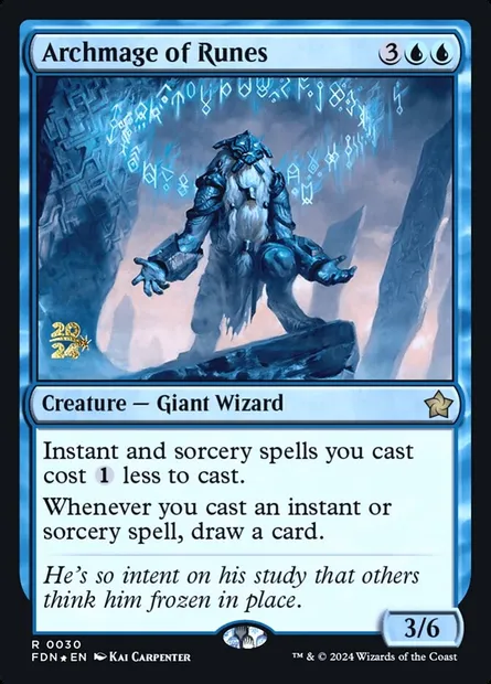 Archmage of Runes, Magic card PFDN 30s — Foundations Promos set