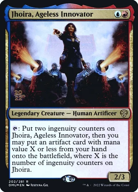 Djoïra, innovatrice sans âge, carte Magic PDMU 202s — extension Dominaria United Promos