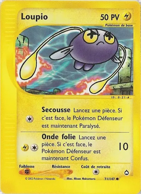 Loupio, carte Pokémon AQ 71 — extension Aquapolis