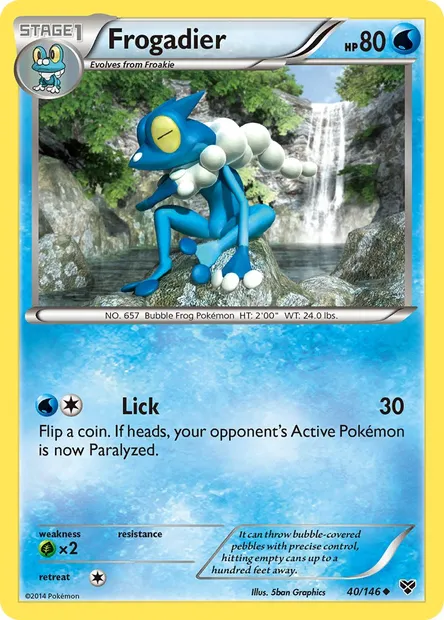 Frogadier, Pokémon card XY 40 — XY set
