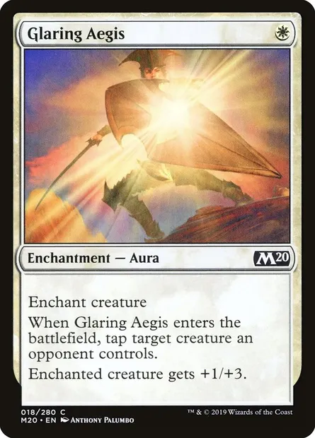 Glaring Aegis, Magic card M20 18 — Core Set 2020 set