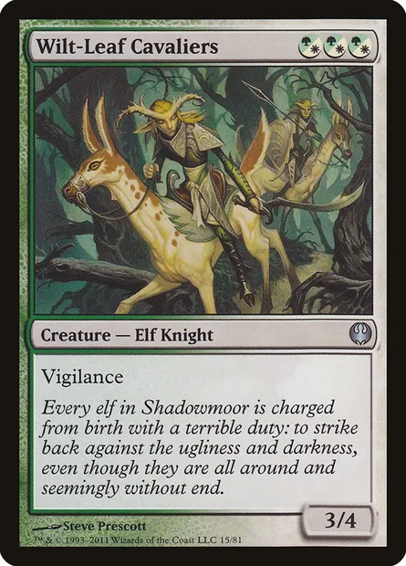 Wilt-Leaf Cavaliers, Magic card DDG 15 — Duel Decks: Knights vs. Dragons set