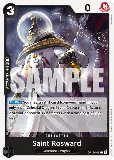 Saint Rosward, One Piece card OP13-095 — CARRYING ON HIS WILL set