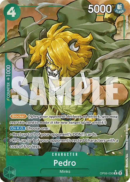 Pedro, carte One Piece OP08-030 — extension TWO LEGENDS
