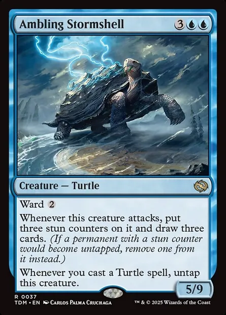 Ambling Stormshell, Magic card TDM 37 — Tarkir: Dragonstorm set
