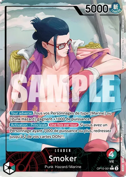 Smoker, carte One Piece OP10-001 — extension SANG ROYAL