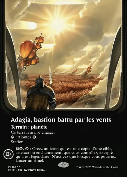 Adagia, bastion battu par les vents, carte Magic EOE 277 — extension Edge of Eternities