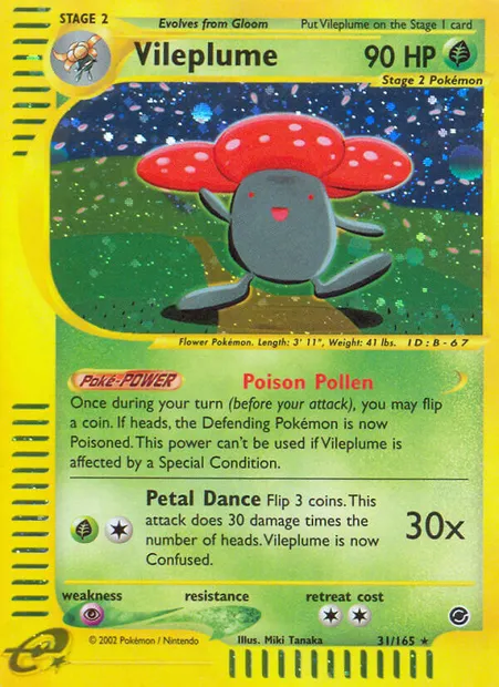 Vileplume, Pokémon card EX 31 — Expedition Base Set set
