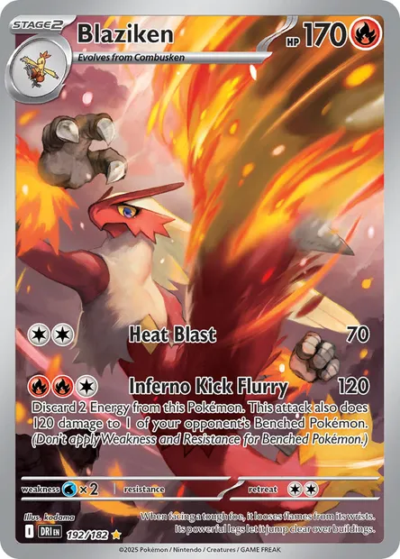 Blaziken, Pokémon card DRI 192 — Destined Rivals set