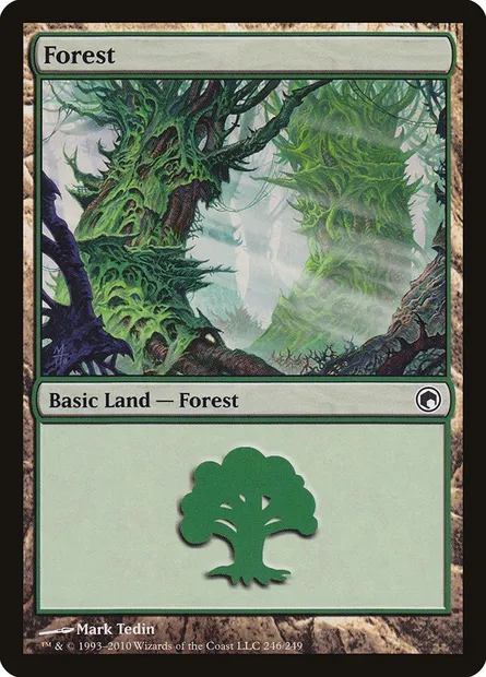 Forest, Magic card SOM 246 — Scars of Mirrodin set