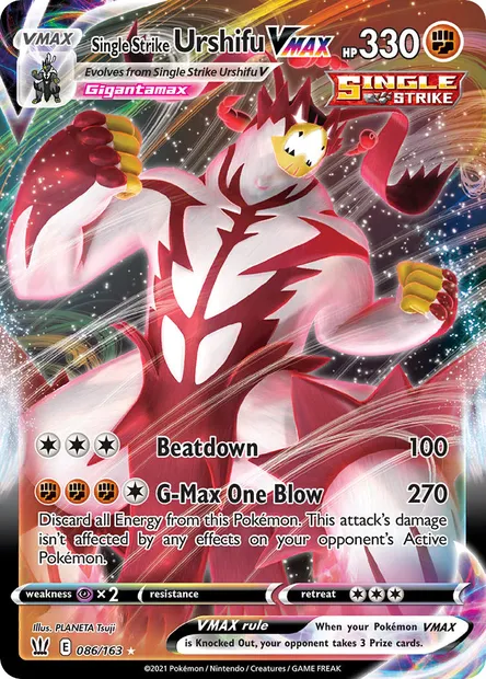Single Strike Urshifu VMAX, Pokémon card BST 86 — Battle Styles set