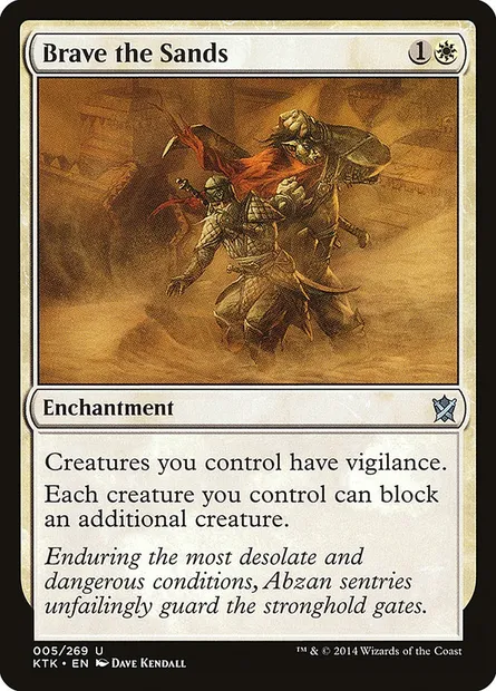 Brave the Sands, Magic card KTK 5 — Khans of Tarkir set