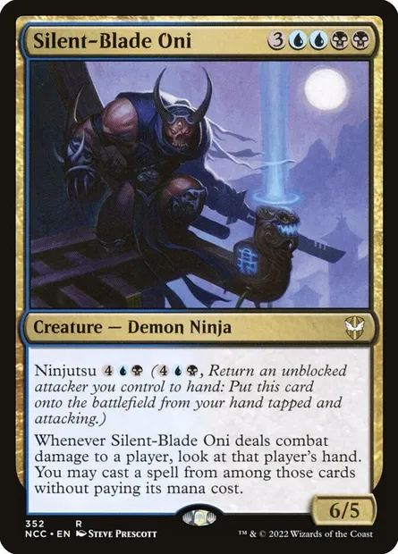 Silent-Blade Oni, Magic card NCC 352 — New Capenna Commander set