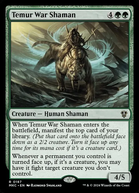 Temur War Shaman, Magic card MKC 187 — Murders at Karlov Manor Commander set